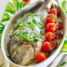 Рецепт Рыба в кокосовом молоке с лаймом и кинзой