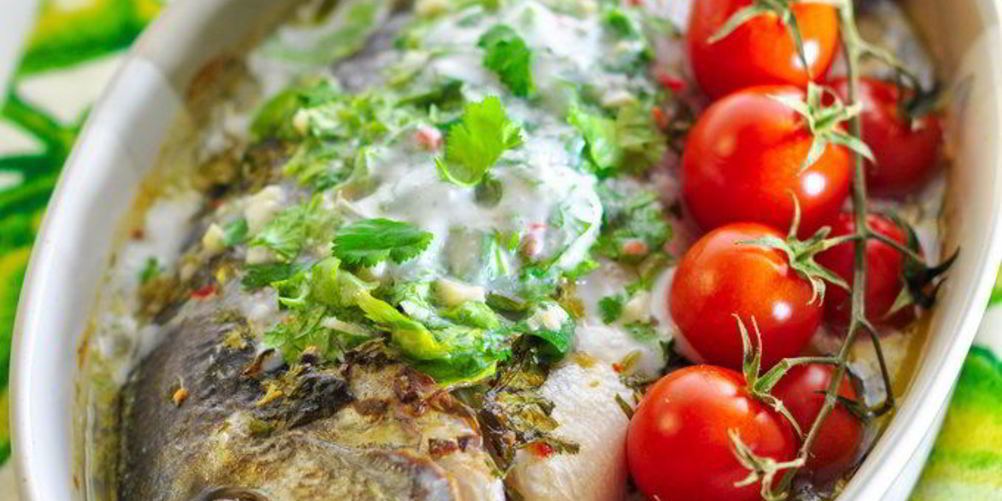 Рецепт рыба в кокосовом молоке с лаймом и кинзой