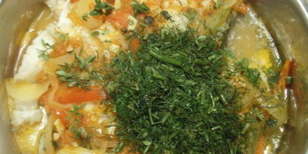 Рецепт рыба в томатном соусе с овощами