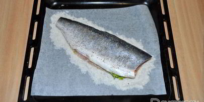 рыба, запеченная в соли