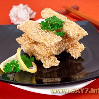 Рыба, жаренная в кунжуте