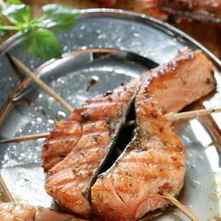 Семга на гриле