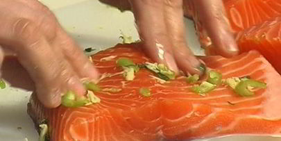 семга на гриле