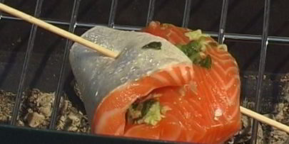 семга на гриле