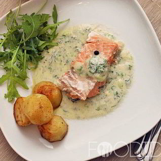 Семга в сливках