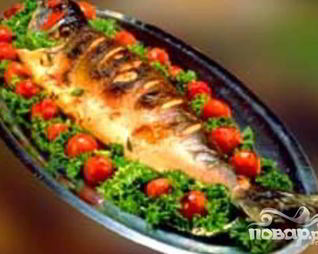 Скумбрия с травами и лимоном, запеченная в фольге