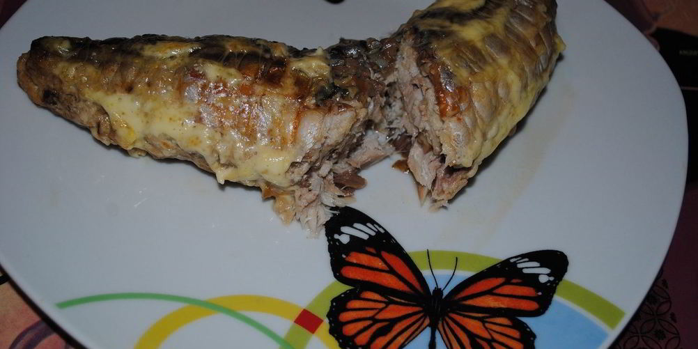 Рецепт скумбрия в духовке с майонезом