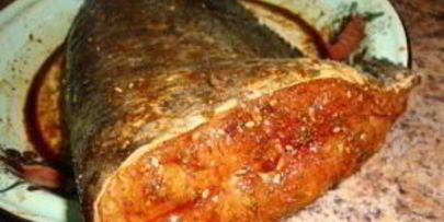 сом в духовке