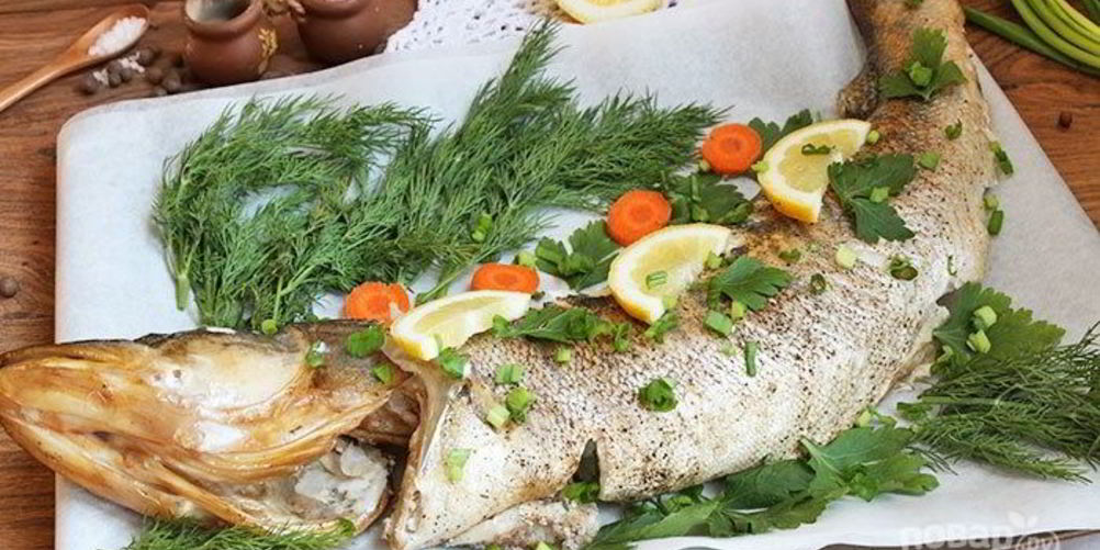 Рецепт судак, запеченный целиком