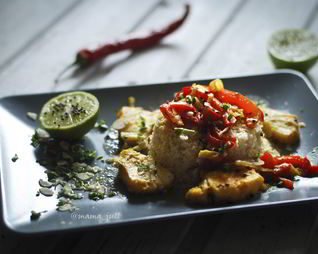 Треска с кускусом по-мароккански