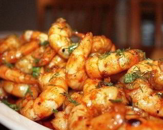 Запеченные креветки с лимоном и чесноком