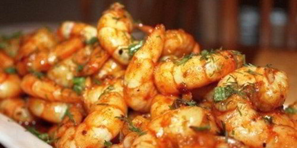 Рецепт запеченные креветки с лимоном и чесноком