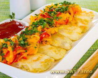 Жареная рыба с овощами