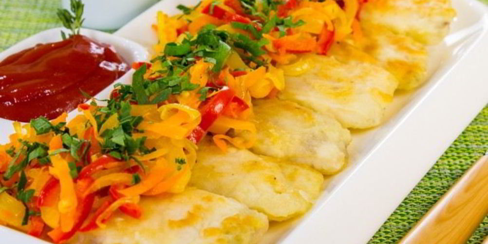 Рецепт жареная рыба с овощами