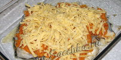 зубатка, запеченная с овощами