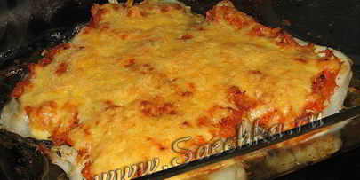 зубатка, запеченная с овощами