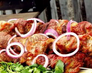 Грузинский шашлык без маринада из свинины