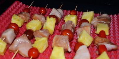 куриный шашлык с ананасом