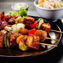 Рецепт Куриный шашлык с болгарским перцем и цукини