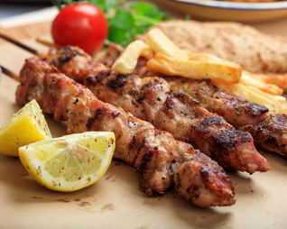 Куриный шашлык в медово-лимонном маринаде