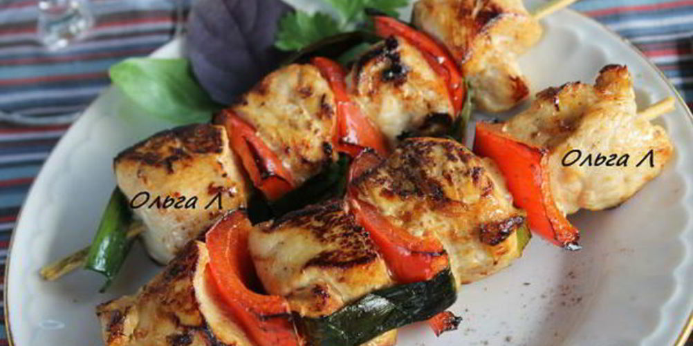 Рецепт куриные шашлычки на сковороде