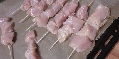 куриные шашлычки с арахисовым соусом