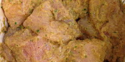 куриные шашлычки с яичной лапшой