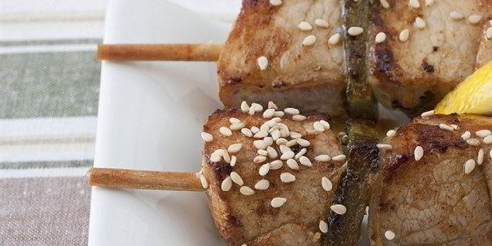 Рецепт куриные шашлыки с кунжутом, соевым соусом и лаймом