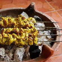 Рецепт Куриные шашлыки в йогуртовом маринаде с карри