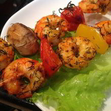 Рецепт Шашлычки из креветок