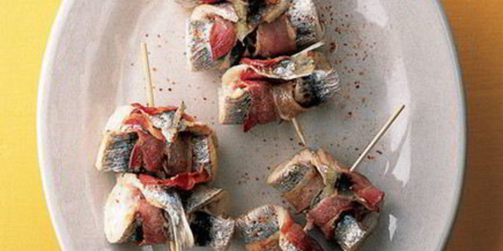 Рецепт шашлычки из сардин