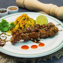 Рецепт Шашлычки терияки из свинины с овощами по-корейски