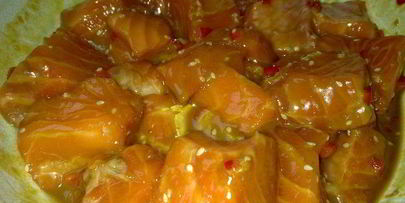 шашлычок из лосося в меду