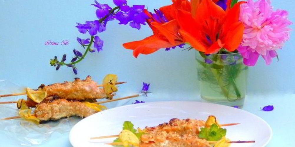 Рецепт шашлычок из лосося