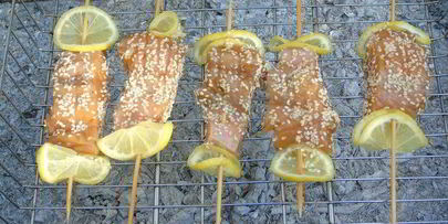 шашлычок из лосося