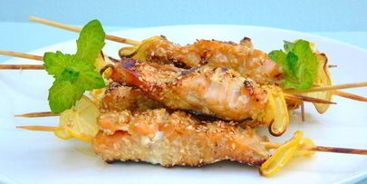 шашлычок из лосося