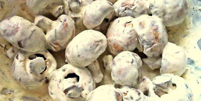 шашлык грибы в сметане