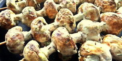 шашлык грибы в сметане