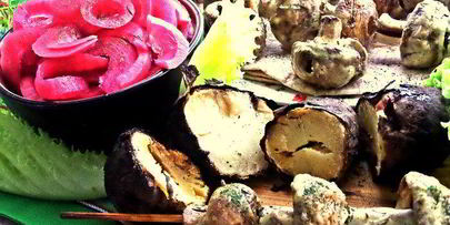 шашлык грибы в сметане