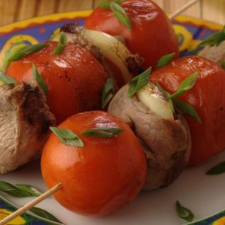 Шашлык из баранины с помидорами