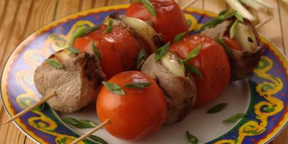 шашлык из баранины с помидорами