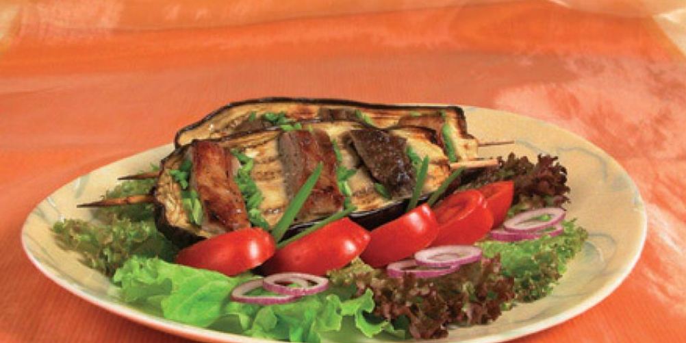 Рецепт шашлык из баранины в баклажанах