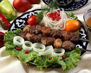 Шашлык из филе баранины в гранатовом соке