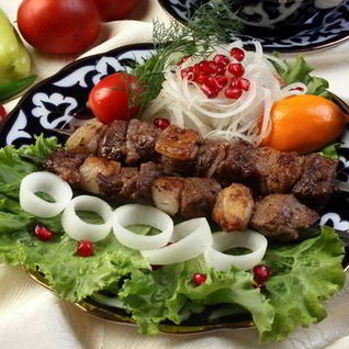 Шашлык из филе баранины в гранатовом соке