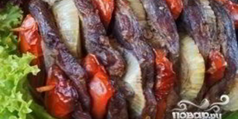 Рецепт шашлык из говядины в духовке