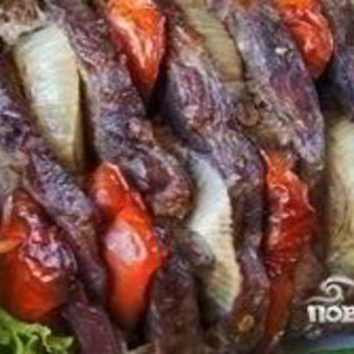 Шашлык из говядины в духовке