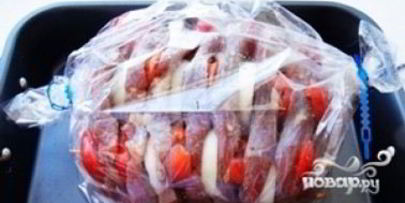 шашлык из говядины в духовке