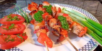 шашлык из индейки в кефирном маринаде