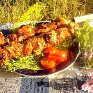 Шашлык из куриного филе