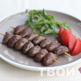 Шашлык из куриных сердечек